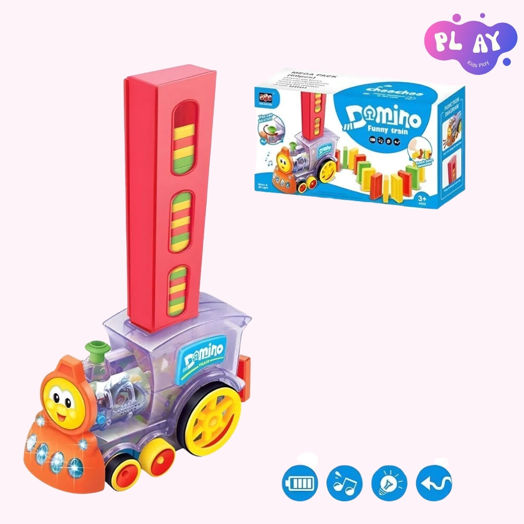 Domino Dash Train: Kids Educational Toy with Light & Sound